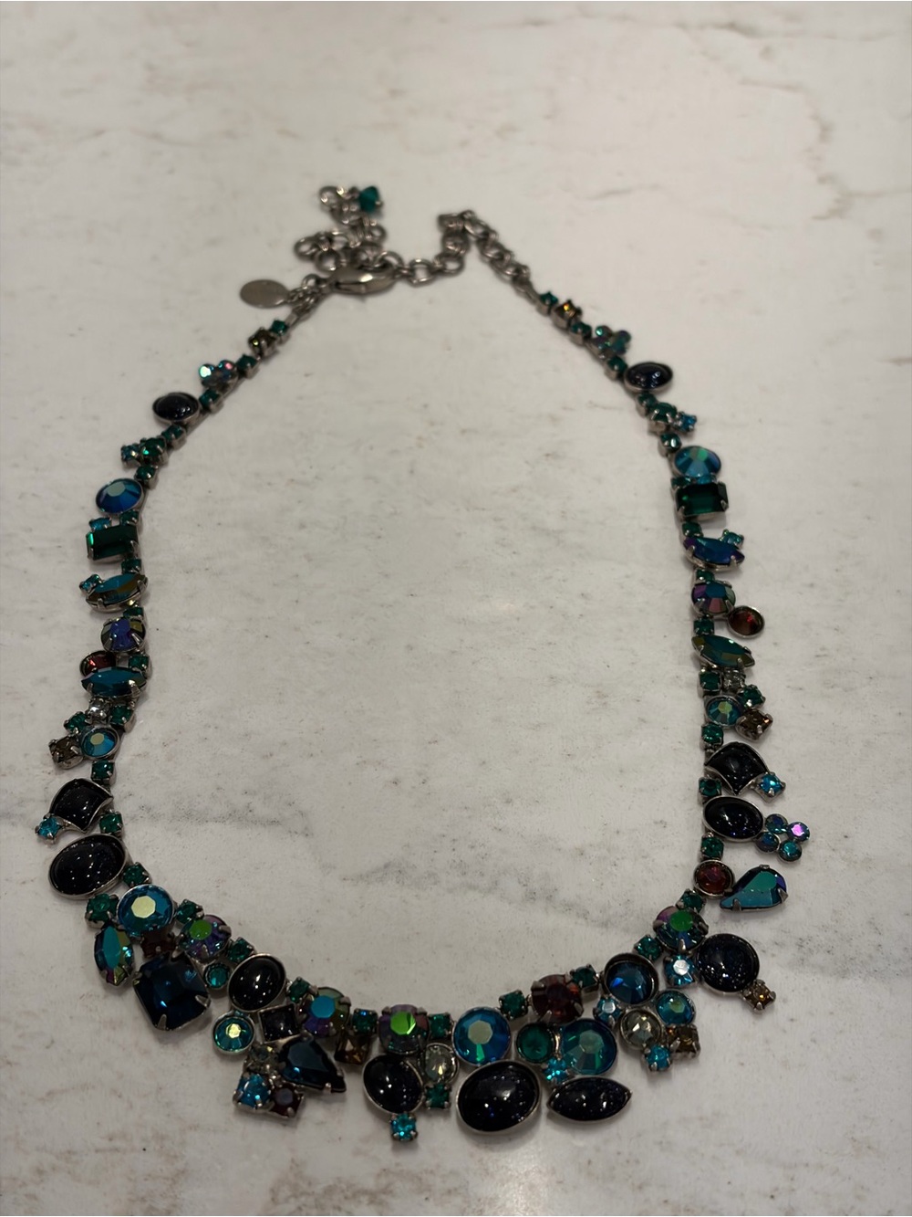 Sorrelli Teal and Blue Multi-Stone Collar Necklace